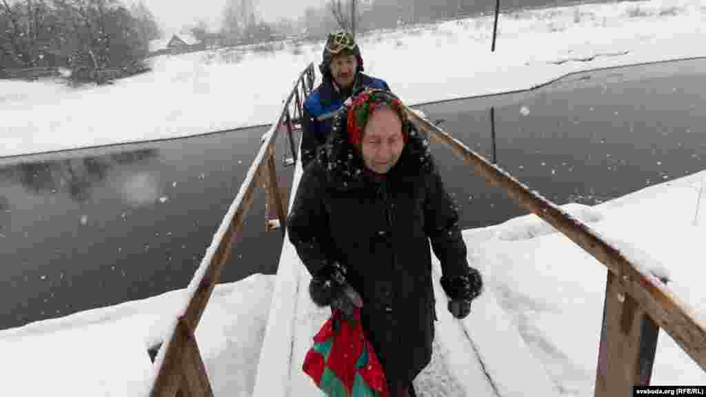 Access to their village is made more difficult by the Vzlyanka River that flows by it, though recent repairs to a footbridge have made shopping easier.