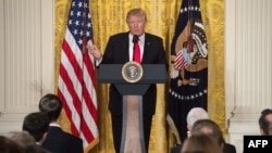 Президент США Дональд Трамп на расширенной пресс-конференции в Вашингтоне. 16 февраля 2017 года.
