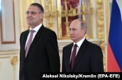 Markus Ederer și Vladimir Putin la prezentarea acreditării, 3 octombrie, 2017