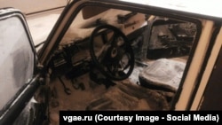 Автомобіль після хуртовини на трасі Оренбург-Орськ