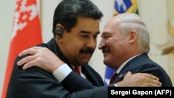 Нікаляс Мадура і Аляксандар Лукашэнка ў Менску, 5 кастрычніка 2017 году