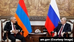 Прем'єр-міністр Вірменії Нікол Пашинян та очільник Росії Володимир Путін. Киргизстан, 1 вересня 2026 року