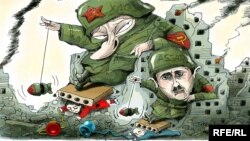 Ukrayna. Rusiyanın Suriyadakı əməllərinə aid siyasi karikatura