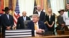 US President Donald Trump in the White House on September 4.