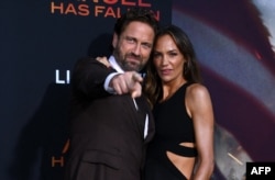 Джерард Бътлър и приятелката му Морган Браун