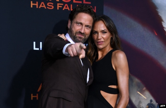 Джерард Бътлър и приятелката му Морган Браун