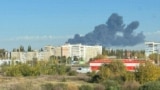 Дым от пожара на НПЗ "Газпромнефтехим" в г. Салават, Башкортостан, 24 сентября 2025 года