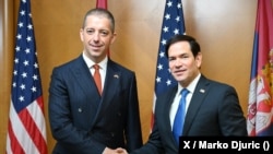 Marko Đurić, ministar vanjskih poslova Srbije i Marco Rubio, američki državni sekretar, u Vašingtonu, SAD, 17. jula 2026.