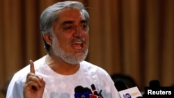 While saying he won't accept "fraudulent results," Afghan presidential candidate Abdullah Abdullah called for the country to remain united.