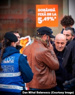 Mercenarul Horatiu Potra, ridicat de Jandarmerie la protestul AUR, 12 Ianuarie 2025