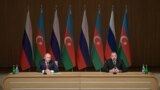 Președinții Vladimir Putin și Ilham Aliev, la Baku, septembrie 2018