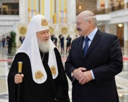 Московський патріарх Кирило і президент Білорусі Олександр Лукашенко. Мінськ, 15 жовтня 2018 року