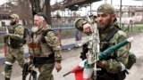 Бойцы так называемого чеченского добровольческого батальона "Ахмат". Мариуполь, 17 апреля 2022 года