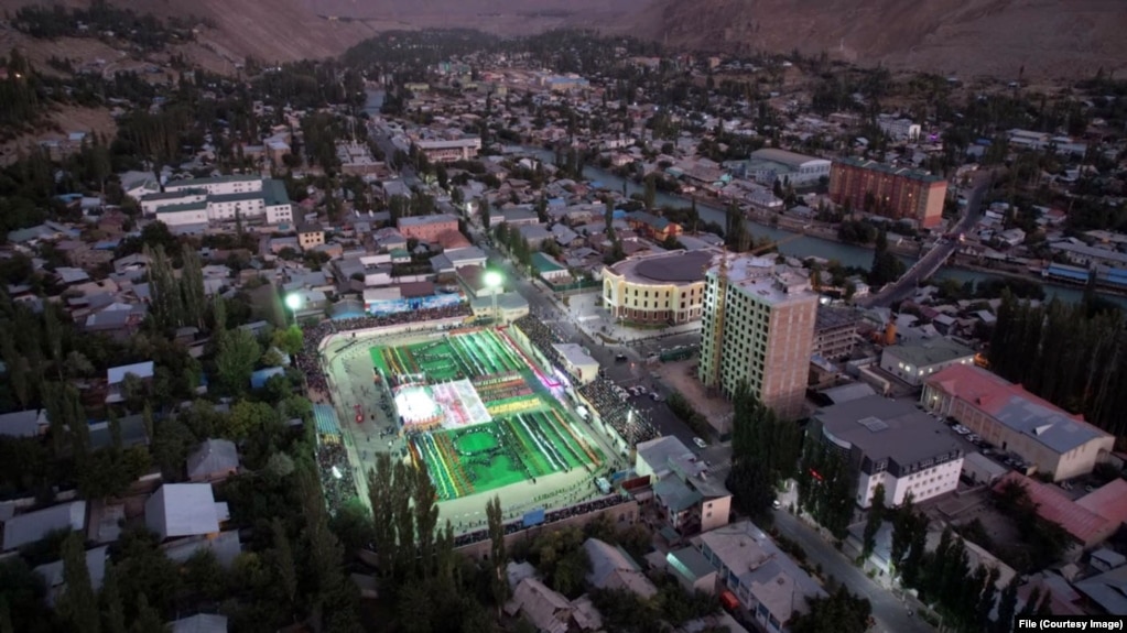 A view of Khorugh, the provincial capital of Tajikistan's restive Gorno-Badakhshan region, where a Central Asia University campus funded by the Aga Khan Development Network is located.