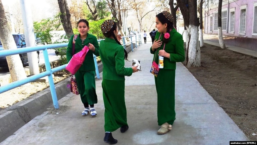Turkmen schools often demand parents pay for renovation works, threatening students' grades if the money is not forthcoming.