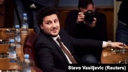 Premijer Dritan Abazović uoči vanredne sjednice crnogorskog parlamenta o izglasavanju nepovjerenja Vladi Zdravka Krivokapića, Podgorica, februar 2021. godine