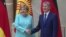 WATCH: In the first-ever visit by a German chancellor to Kyrgyzstan, Angela Merkel praised the country's democracy after talks with President Almazbek Atambaev.