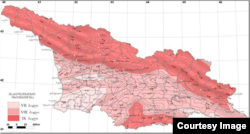სეისმური საშიშროების რუკა, ილუსტრაცია კვლევიდან