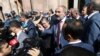 Armenia -- Prime Minister Nikol Pashinian addresses protesters outside the main government building in Yerevan, September 19, 2019.