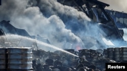 A large operation including 300 emergency service personnel is under way in the Kyiv region