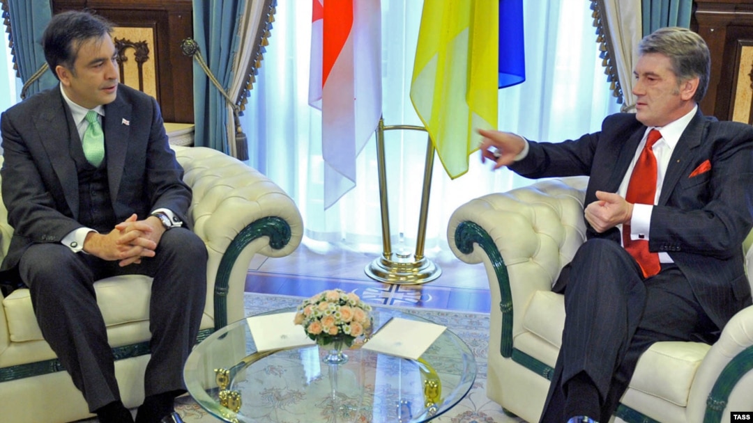 Михаил Саакашвили и Виктор Ющенко, 2009 год