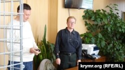 Russian poet Alexander Byvshev (right) was found guilty of inciting ethnic hatred in 2015 when his poem "To Ukrainian Patriots" circulated on the Internet (file photo).