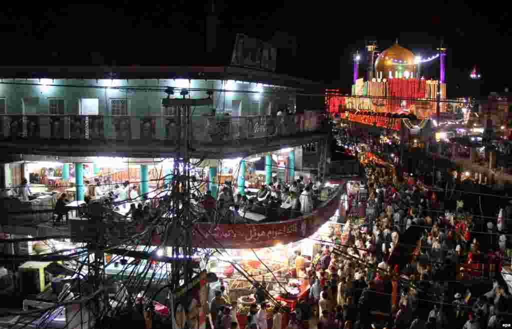 The Lal Shahbaz Qalandar shrine, which was hit on February 16 by a suicide bomb attack. The shrine is a revered site for Sufis, a minority sect of Islam.&nbsp;