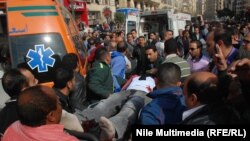 Архіўнае ілюстрацыйнае фота. Параненыя пасьля выбуху ў Каіры ў 2015 годзе