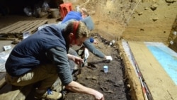 Археолози внимателно взимат проби от почвата в пещерата в Стара планина, където има остатъци от кости, зъби и артефакти на Хомо сапиенс и неандерталци