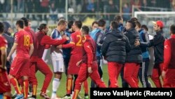 Fotogalerija: Incident na utakmici Crna Gora - Rusija