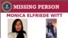 This image released on February 13, 2019 shows the Missing Person page of the FBI website for Monica Elfriede Witt, 39, a former US air force counterintelligence officer. - The US Justice Department charged the former air force intelligence officer on Feb