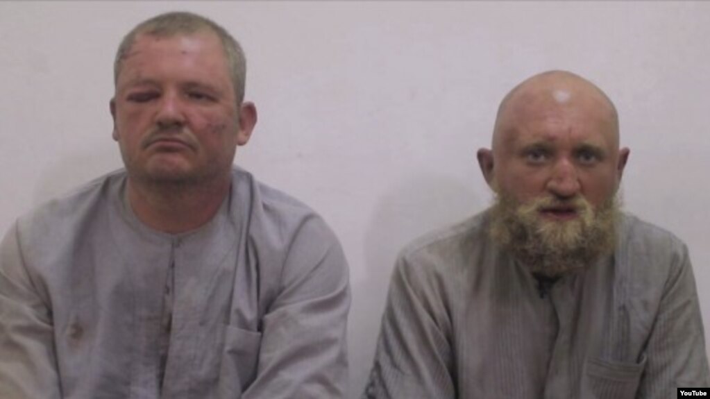 Россияне, предположительно плененные в Сирии. Григорий Цуркану – слева 