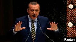 Türkiýäniň premýer-ministr Rejep Taýyp Erdogan. Ankara. 25-nji dekabr, 2013 ý.
