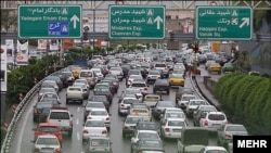 A common traffic jam in Tehran, Iran. 