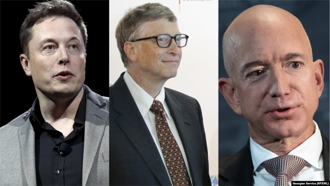 Elon Musk, Bill Gates i Jeff Bezos
