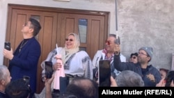 Sosoaca takes part in a political rally at the Plaviceni Monastery.