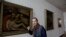 Uzbek art restorer Dilshod Azizov who discovered a painting that is said to be by the Renaissance master Paolo Veronese. 
