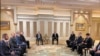 UAE- Armenian Prime Minister Nikol Pashinian and Azerbaijani President Ilham Aliyev meet in Abu Dhabi, July 10, 2025.