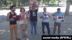 Акция перед посольством Азербайджана в Тбилиси