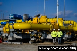 Radovi na izgradnji stanice na gasnom interkonektoru između Bugarske i Grčke kod sela Malko Kadijevo, mart 2022.