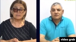 Tajik journalist and activist Ulfatkhonim Mamadshoeva (left) and her husband, Kholbash Kholbashov (file photo)