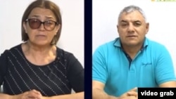 Ulfatkhonim Mamadshoeva (left) and her former husband, Kholbash Kholbashov, were shown on TV confessing to organizing the protests after their arrest.
