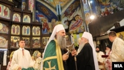 Zajednička liturgija Srpske pravoslavne crkve (SPC) i Makedonske pravoslavne crkve (MPC) - Ohridske arhiepiskopije u Skoplju , 24. maj 2022. 