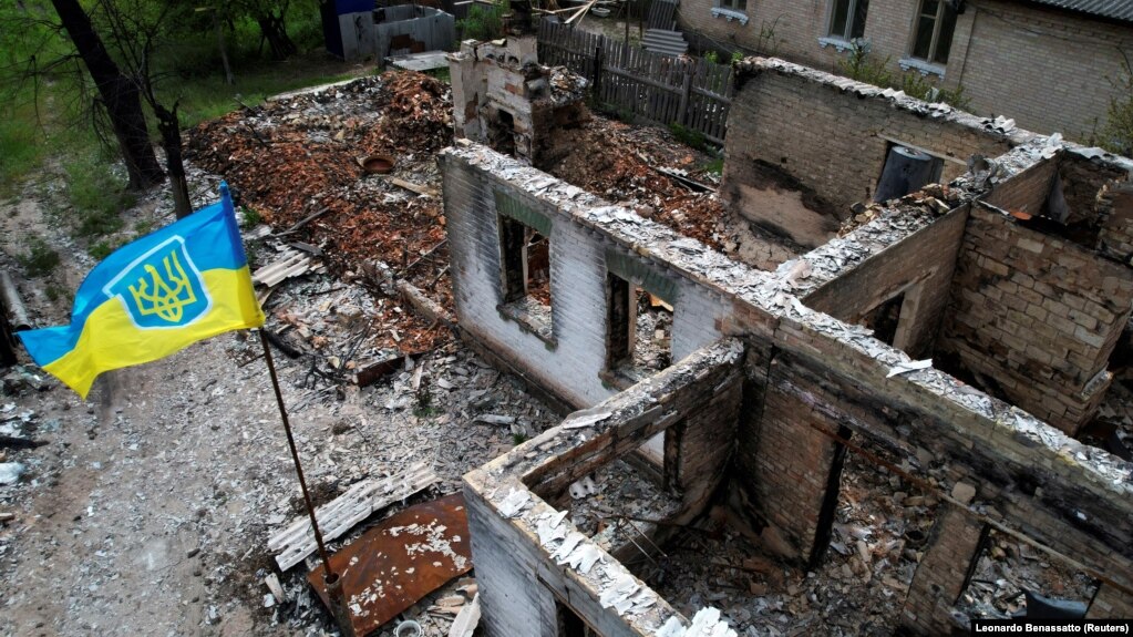 Знищене російськими військами село Мощун, 19 травня 2022 року