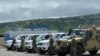 Armenian - Russian border guards stationed in Syunik province are inspected by Russian Ambassador Sergei Kopyrkin, May 24, 2022.