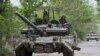 Tancuri ale forțelor separatiste pro-ruse în regiunea Donețk, 22 mai 2022 