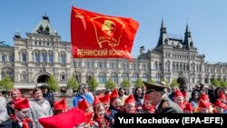 Парад юных пионеров на Красной площади, Москва, 19 мая 2022 года