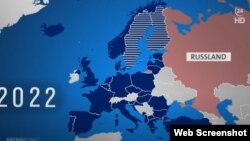 Мапу, де Крим та Росія зафарбовані одним кольором, показали 17 травня в ефірі програми «Фокус»