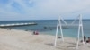 The beaches in Feodosia in eastern Crimea were largely devoid of tourists in May.