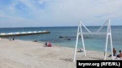 The beaches in Feodosia in eastern Crimea were largely devoid of tourists in May.